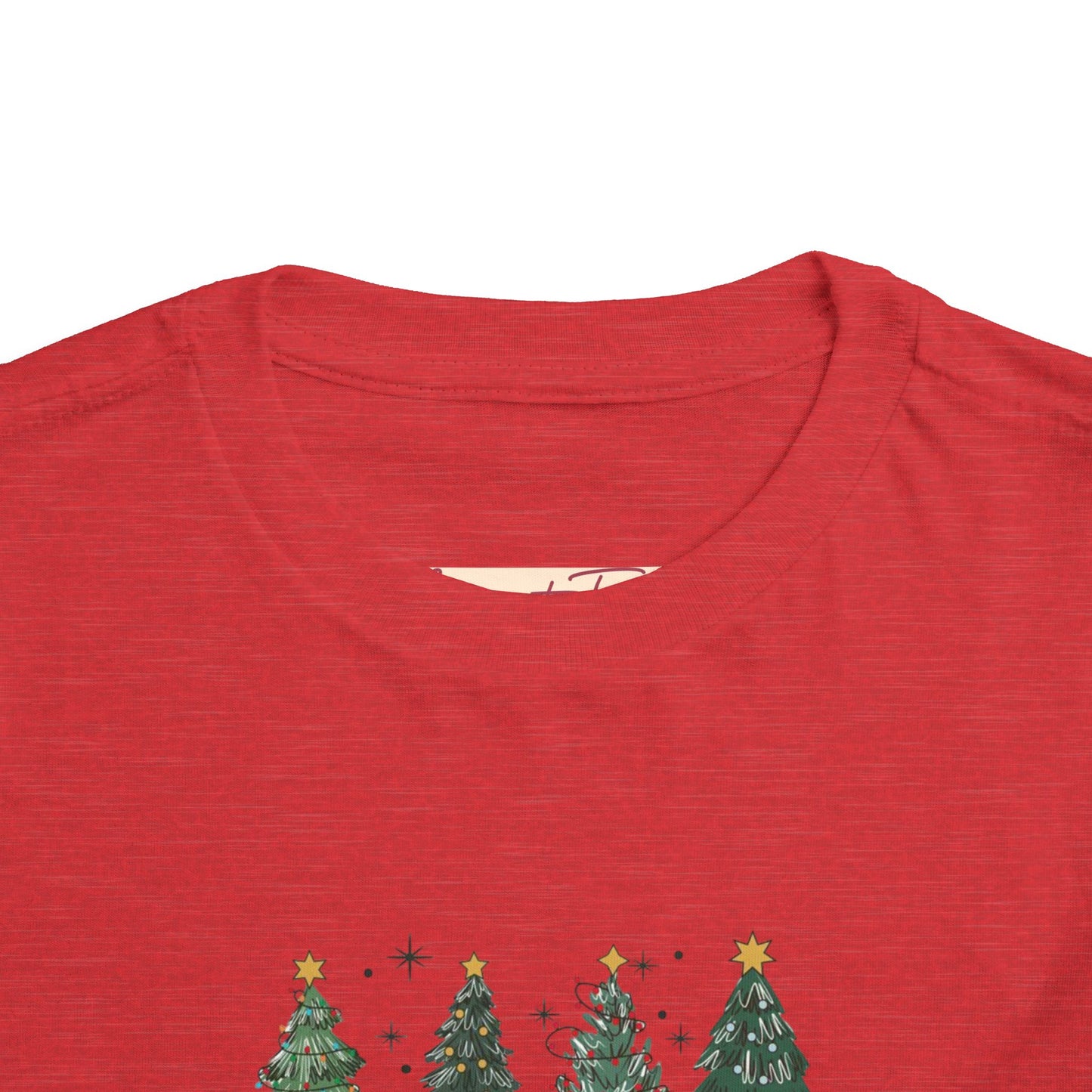 Cozy Christmas Toddler Tee with Tree Design | Perfect for Holiday Photos, Gift, Family Gatherings, Christmas Celebrations, Kids Apparel