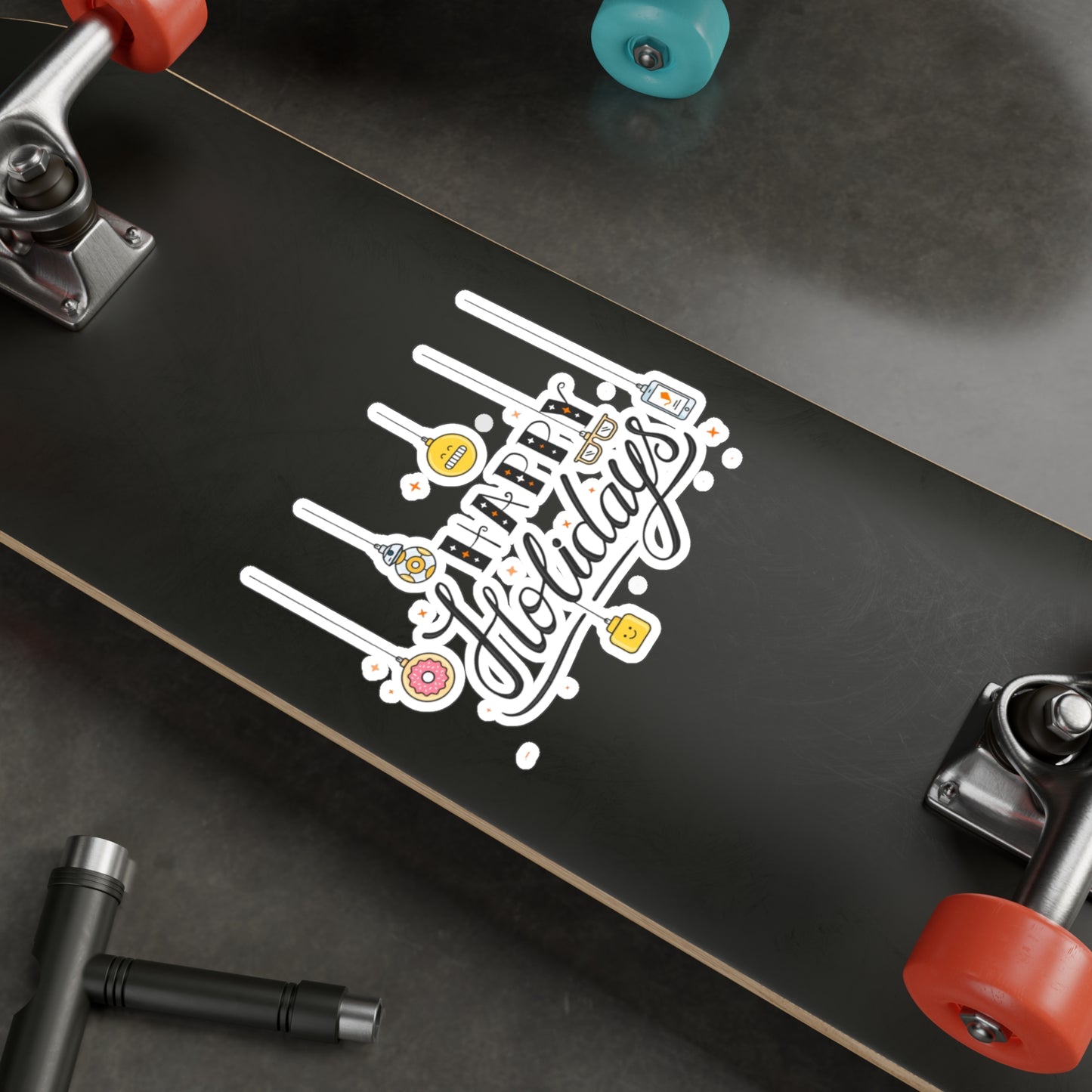 Holiday Theme Kiss-Cut Vinyl Decals