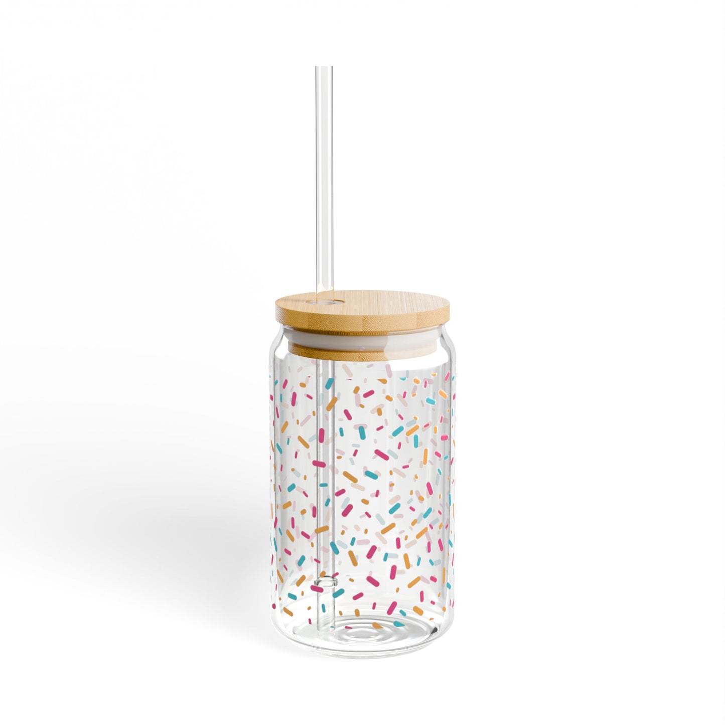 Whimsical Sprinkle Sipper Glass - Fun Drinkware for Parties, Gifts, Home Decor, Summer Celebrations, Kid-friendly