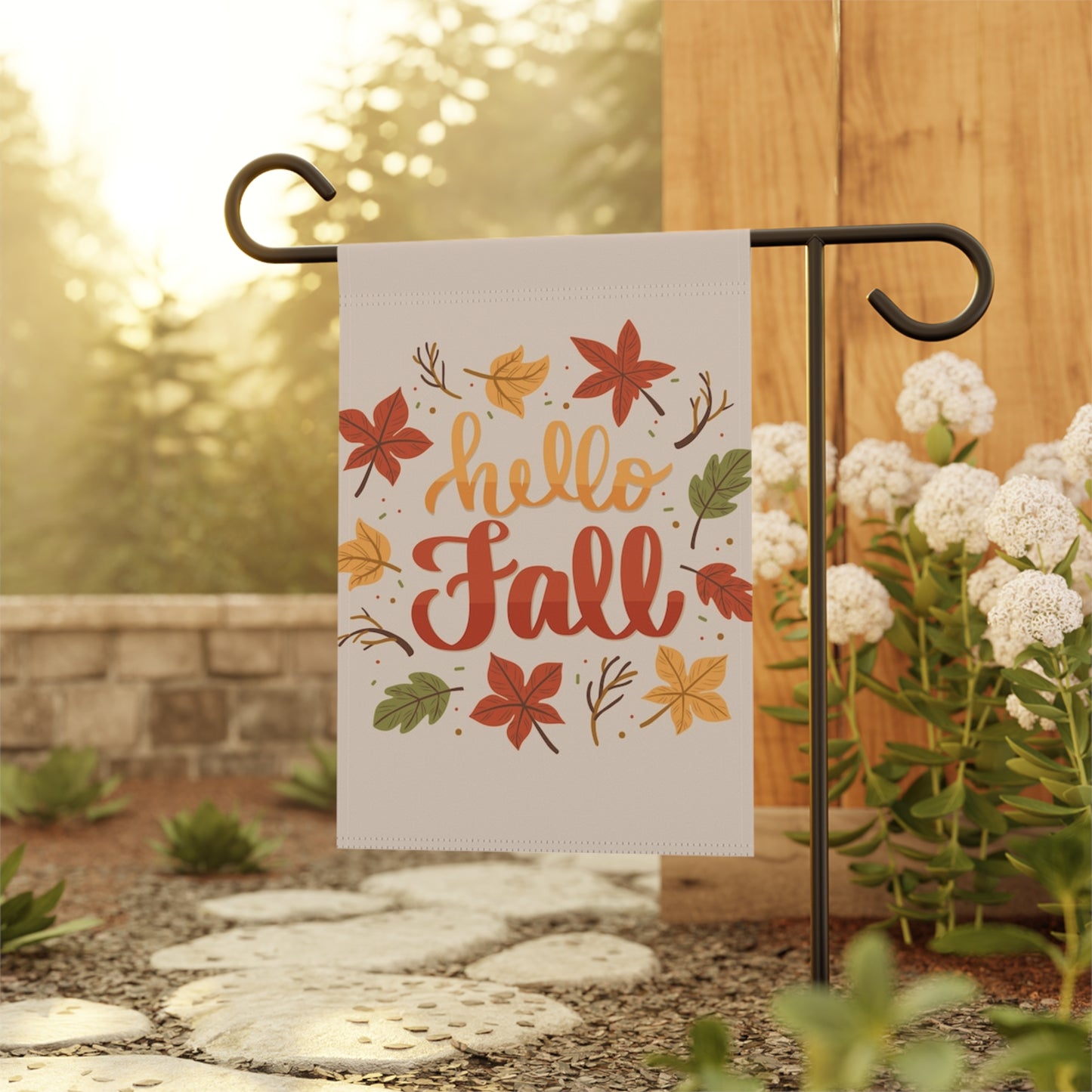 Fall Garden Banner, Autumn Home Decor, Seasonal Outdoor Flag, Thanksgiving Greeting, Welcome Fall Sign