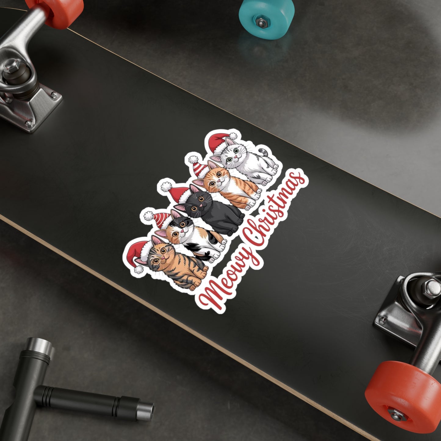 Christmas Cat Vinyl Decal