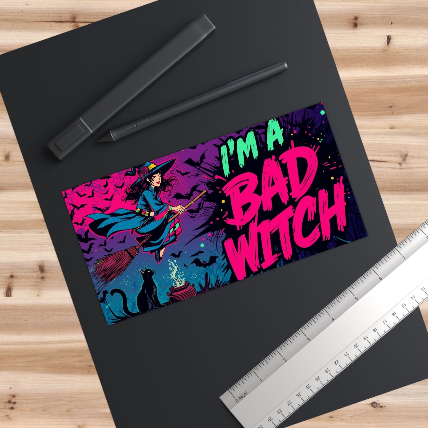 Witchy Bumper Stickers - Express Your Inner Bad Witch, Halloween Decor, Car Accessories, Spooky Vibes, Witchcraft Enthusiasts