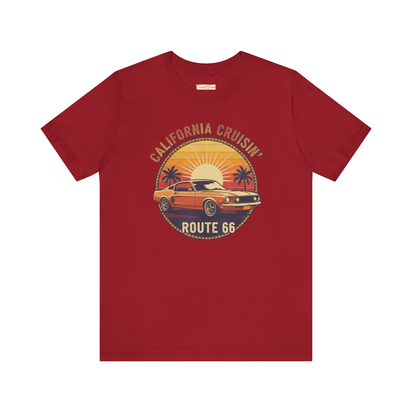 California Cruisin' Vintage Tee, Retro Car Shirt, Route 66 Graphic Tee, Perfect for Road Trips, Travel Lovers Apparel, Unisex T-Shirt