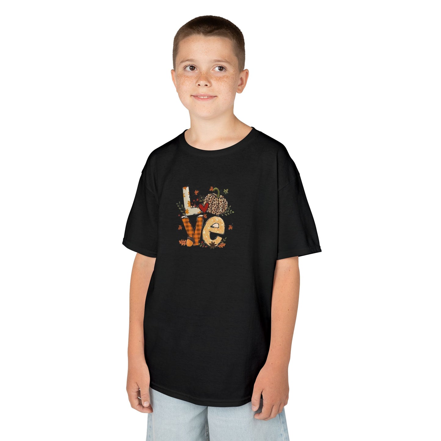 Kids Love Autumn Tee, Cute Kids T-Shirt, Animal Lovers Gift, Eco-Friendly Kids Shirt, Fun Kids Gift, Nature-Themed Apparel