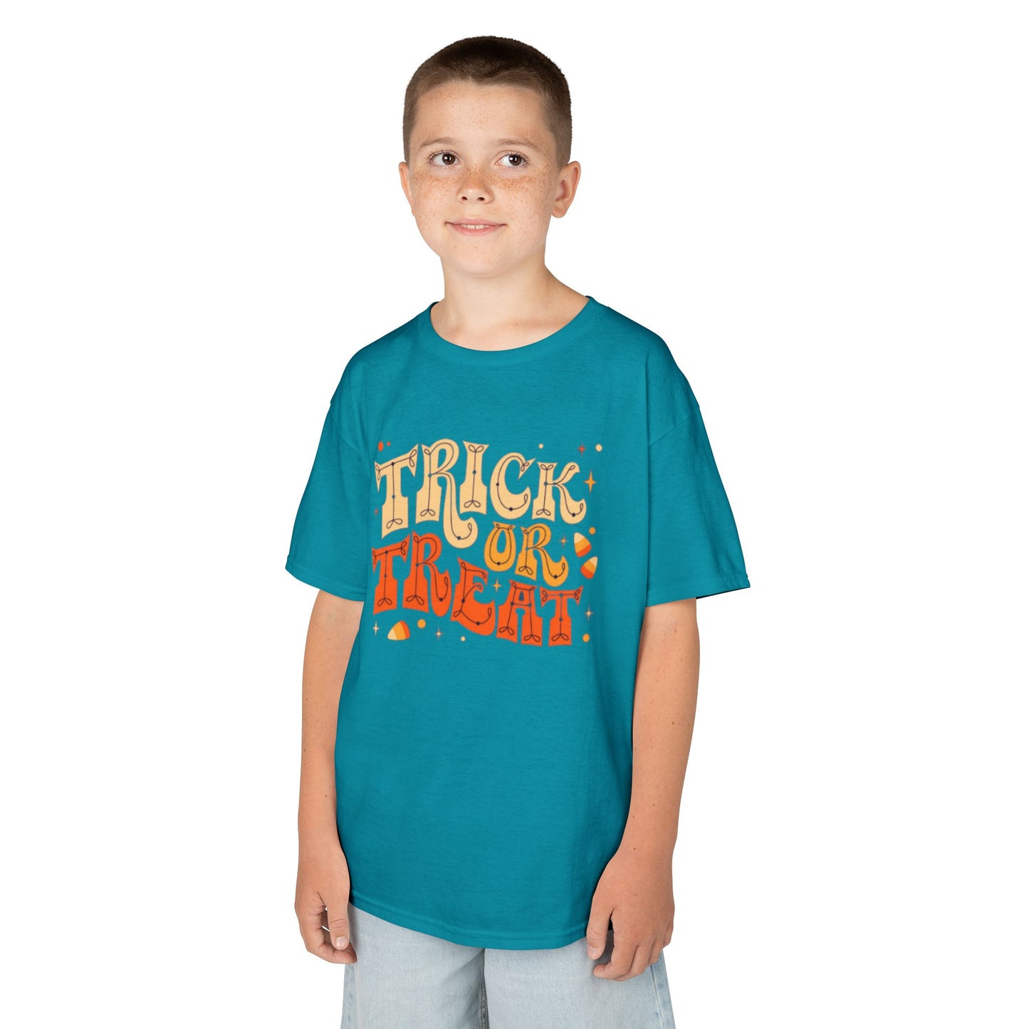 Kids Halloween Tee, Trick or Treat T-Shirt, Halloween Costume Shirt, Spooky Kids Apparel, Fall Festivity Tee