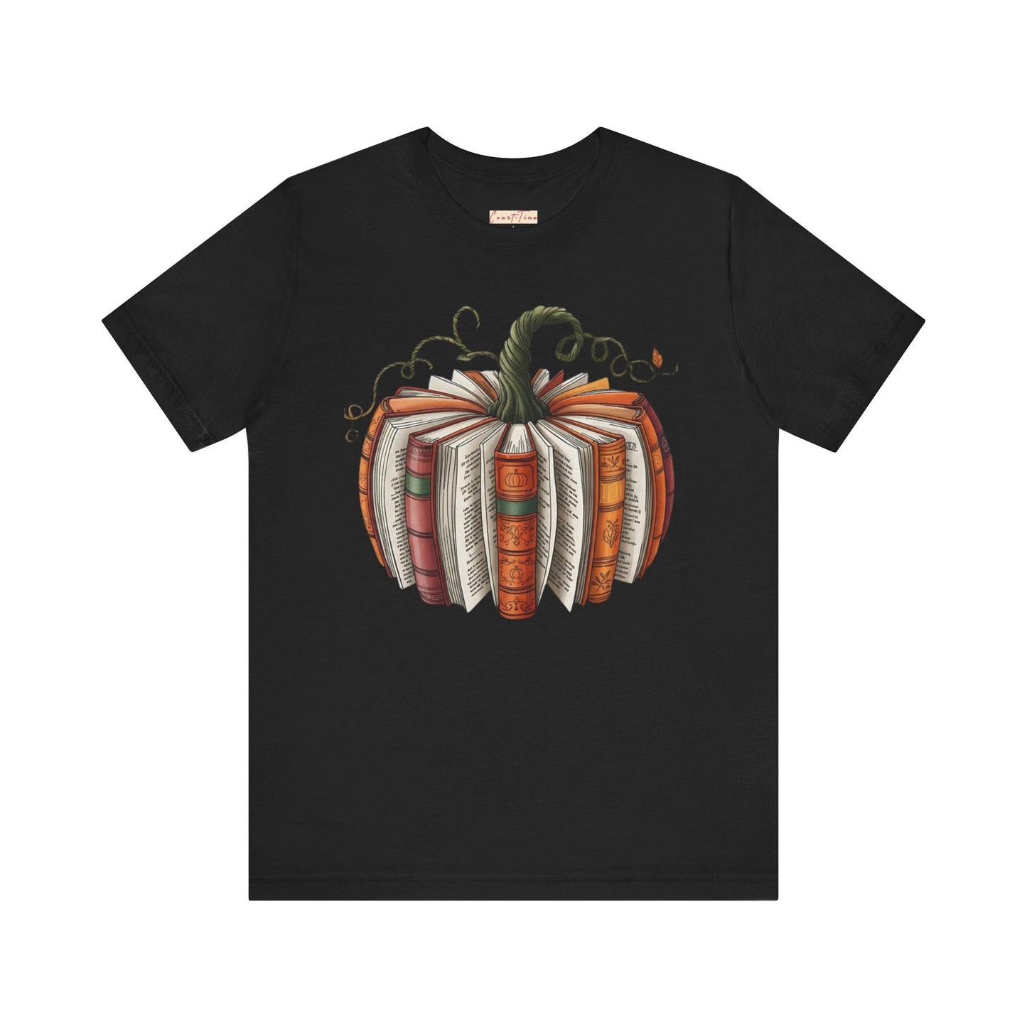Fall Pumpkin Books Unisex Tee - Cozy Autumn T-Shirt for Book Lovers