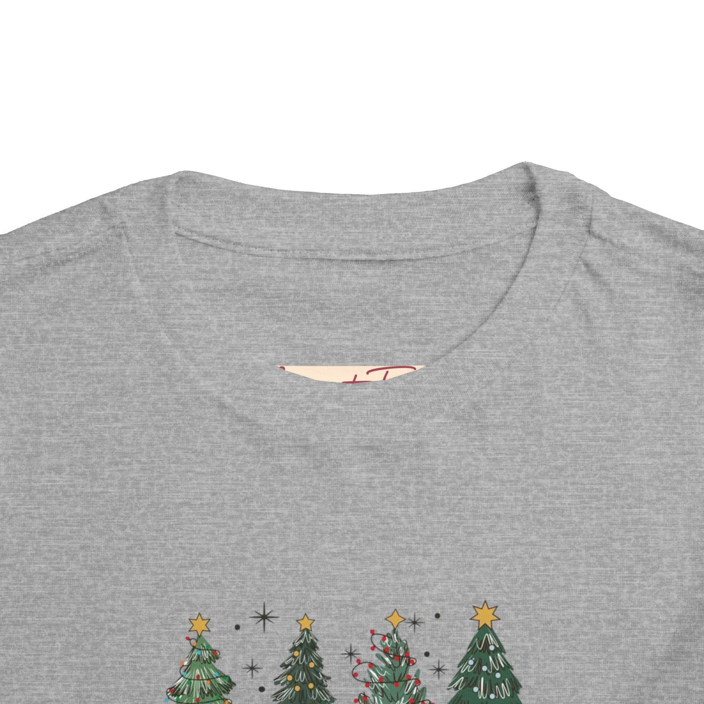 Cozy Christmas Toddler Tee with Tree Design | Perfect for Holiday Photos, Gift, Family Gatherings, Christmas Celebrations, Kids Apparel