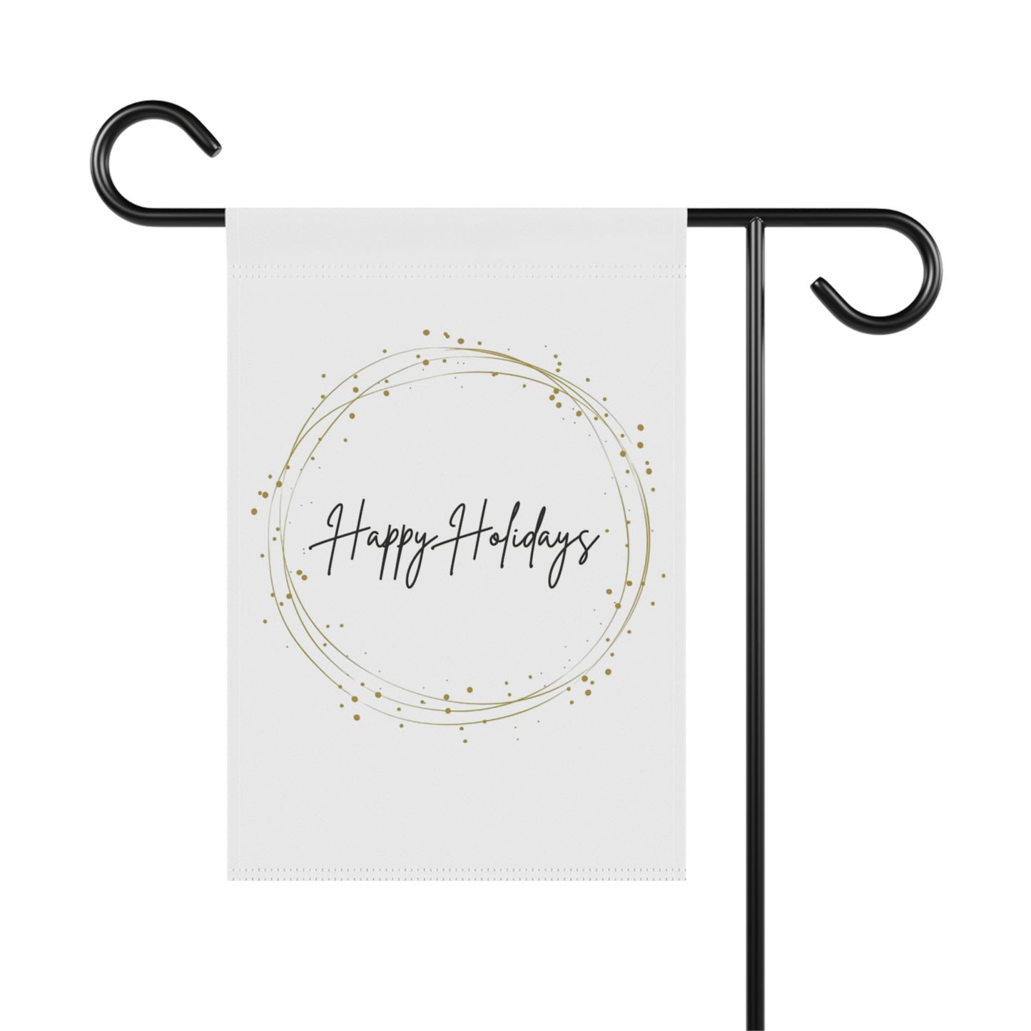 Happy Holidays Garden Banner, Decorative Yard Flag, Holiday Decor, Green House Banner for Christmas, Festive Outdoor Decoration