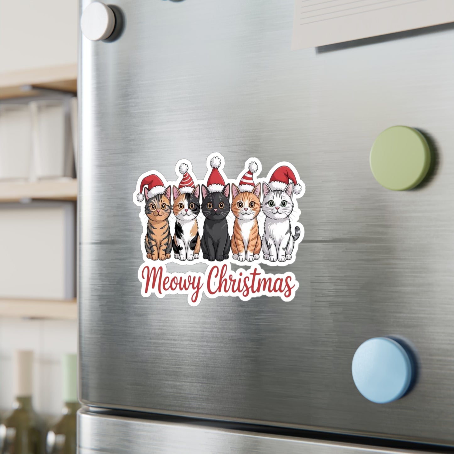 Christmas Cat Vinyl Decal
