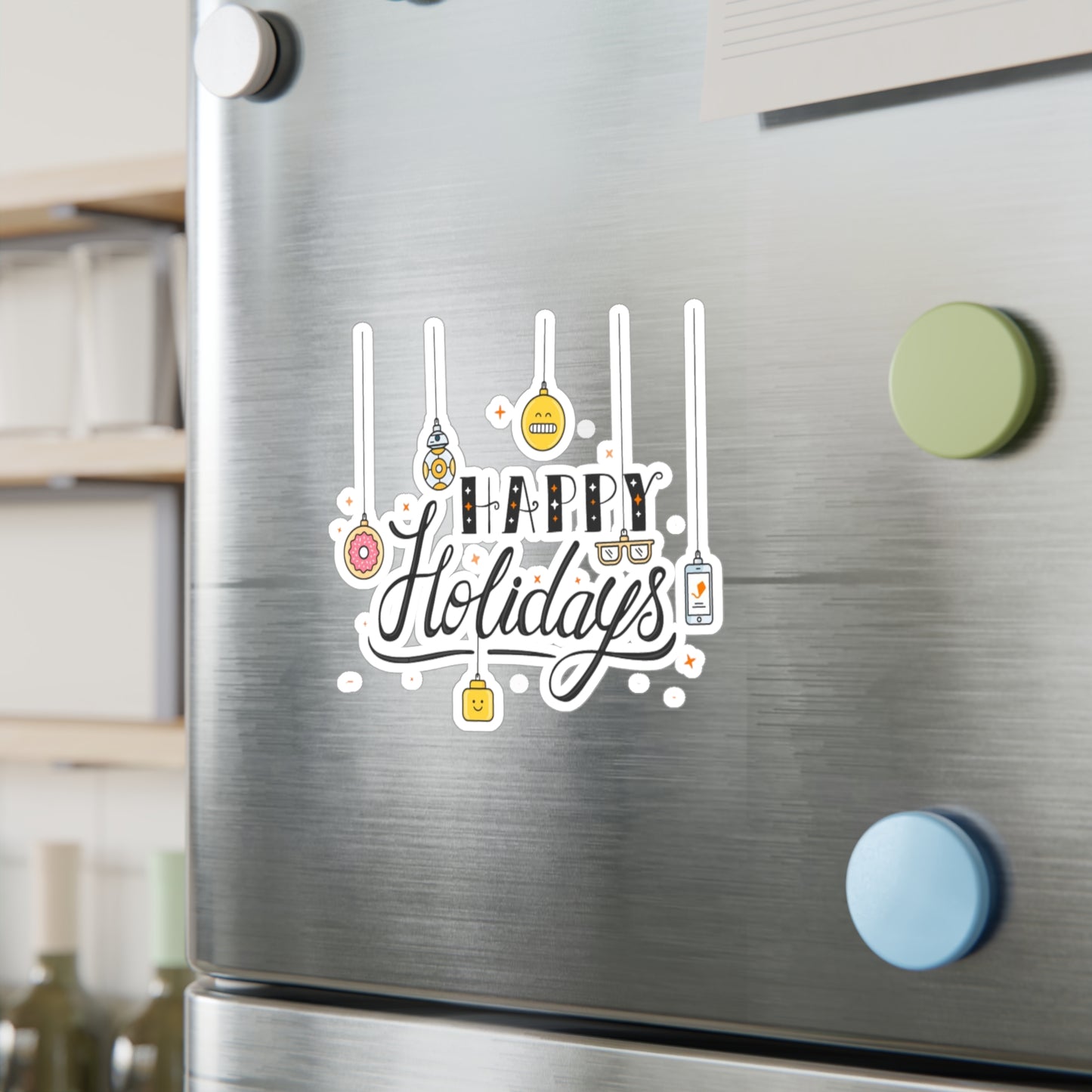 Holiday Theme Kiss-Cut Vinyl Decals