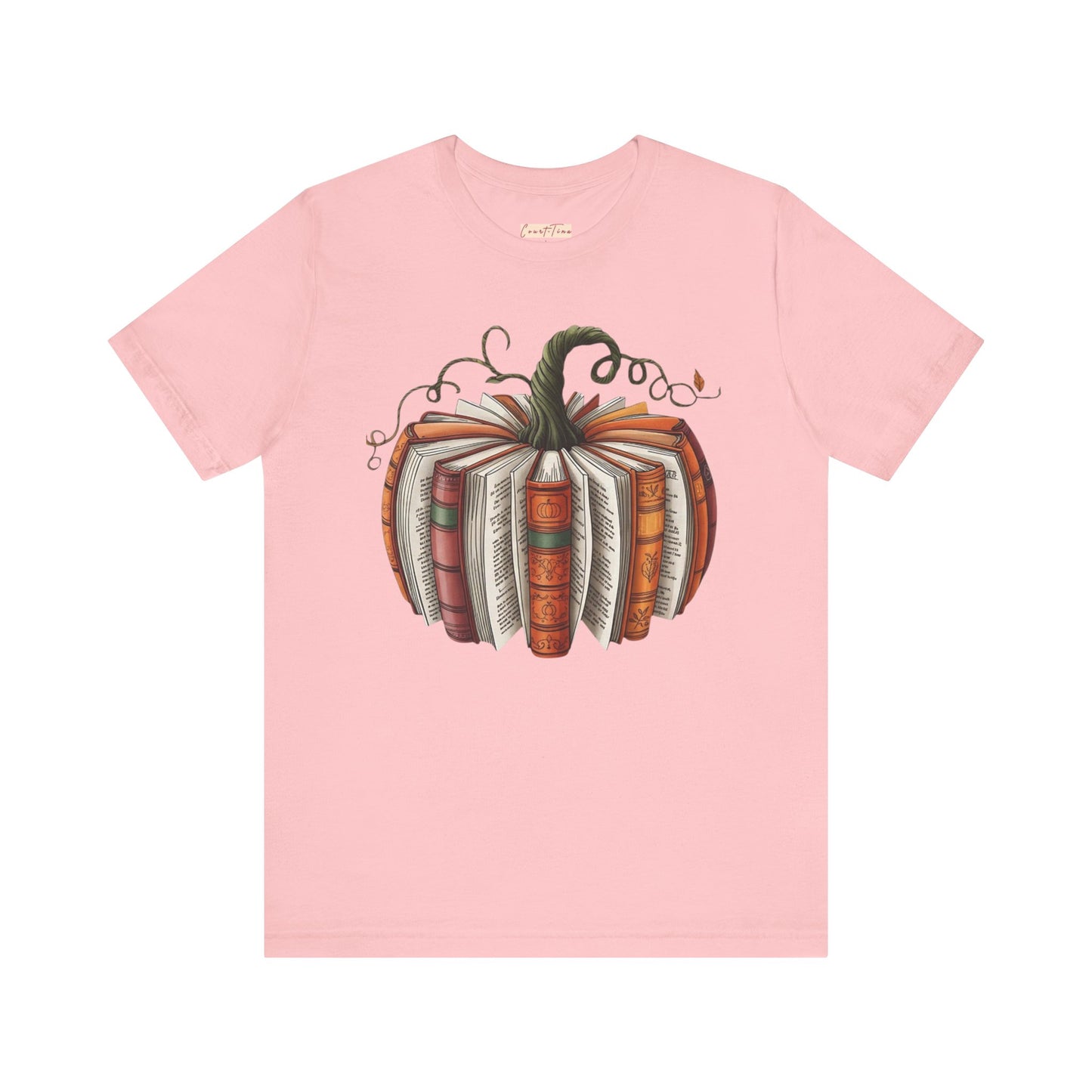 Fall Pumpkin Books Unisex Tee - Cozy Autumn T-Shirt for Book Lovers