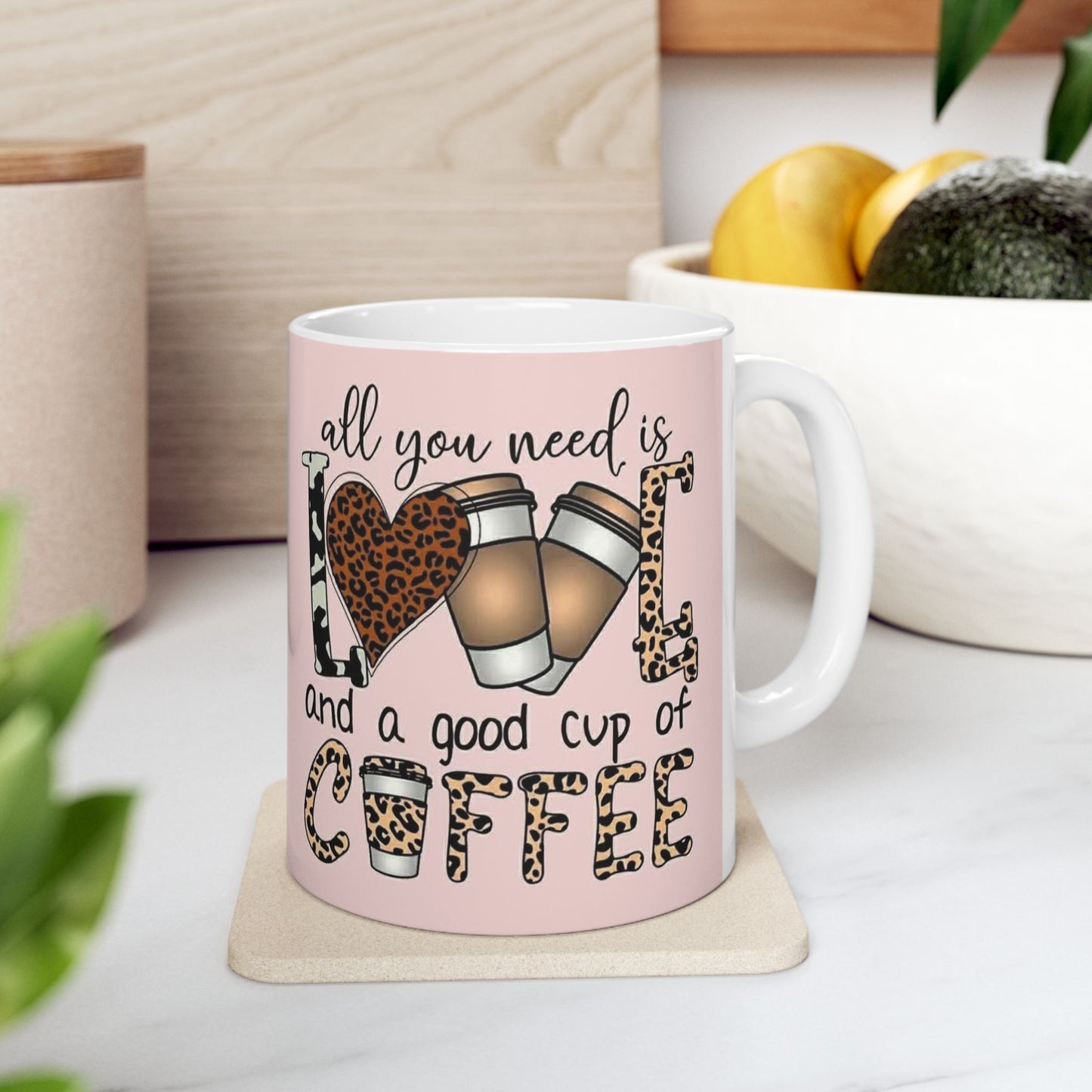 Love & Coffee Ceramic Mug