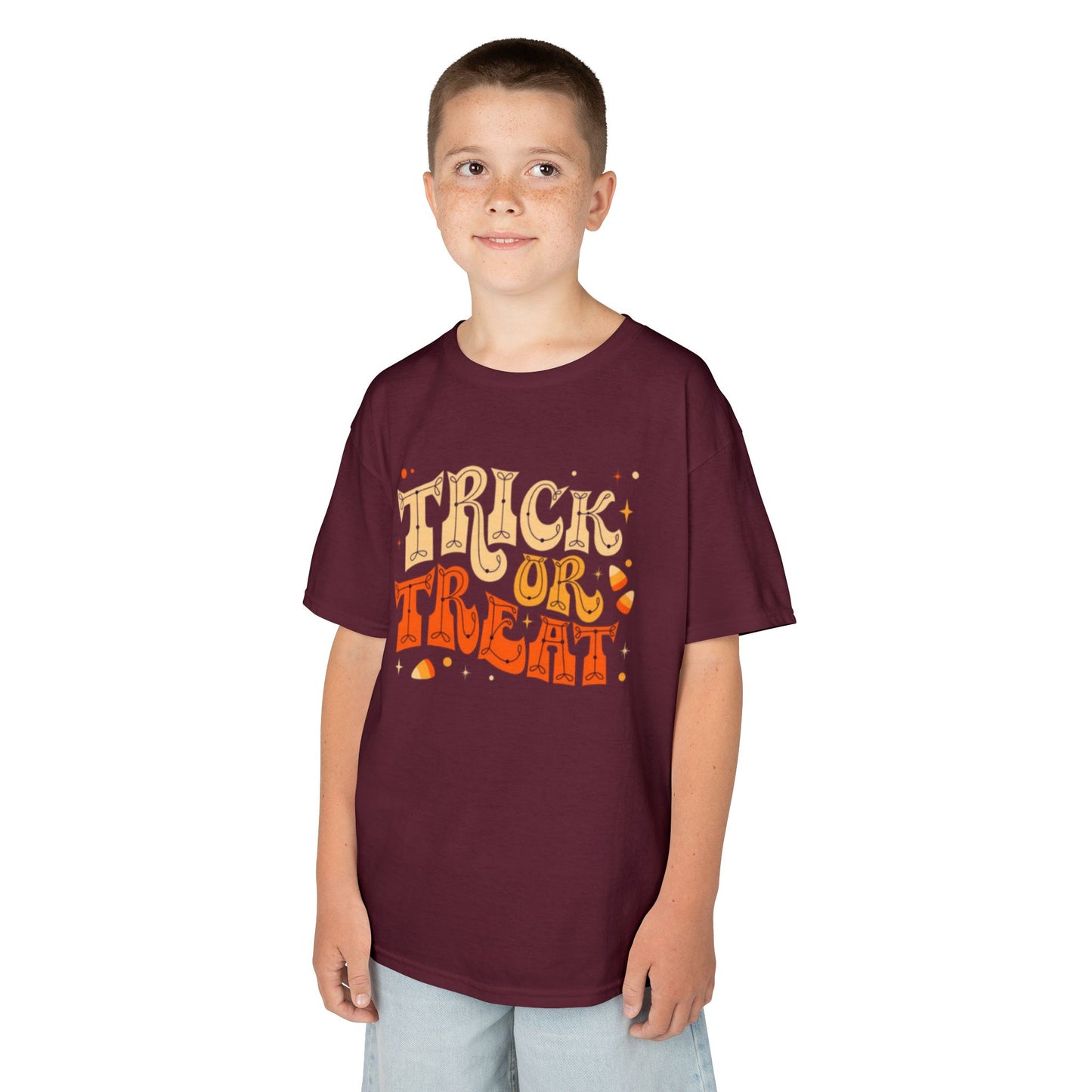 Kids Halloween Tee, Trick or Treat T-Shirt, Halloween Costume Shirt, Spooky Kids Apparel, Fall Festivity Tee