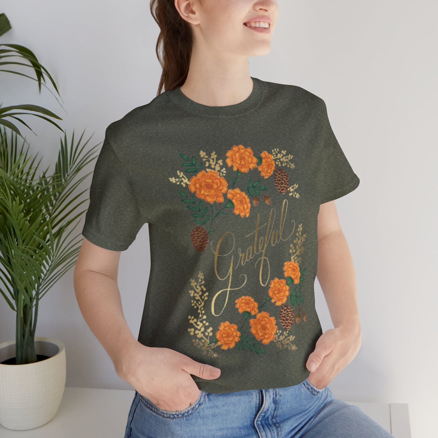 Grateful Floral Short Sleeve Tee