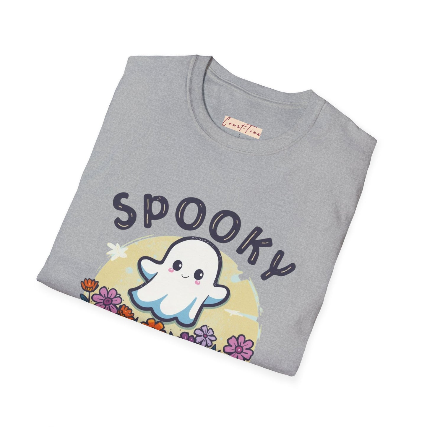 Spooky Season T-Shirt, Halloween Tee, Ghost Graphic Shirt, Fall Apparel, Cute Casual Top