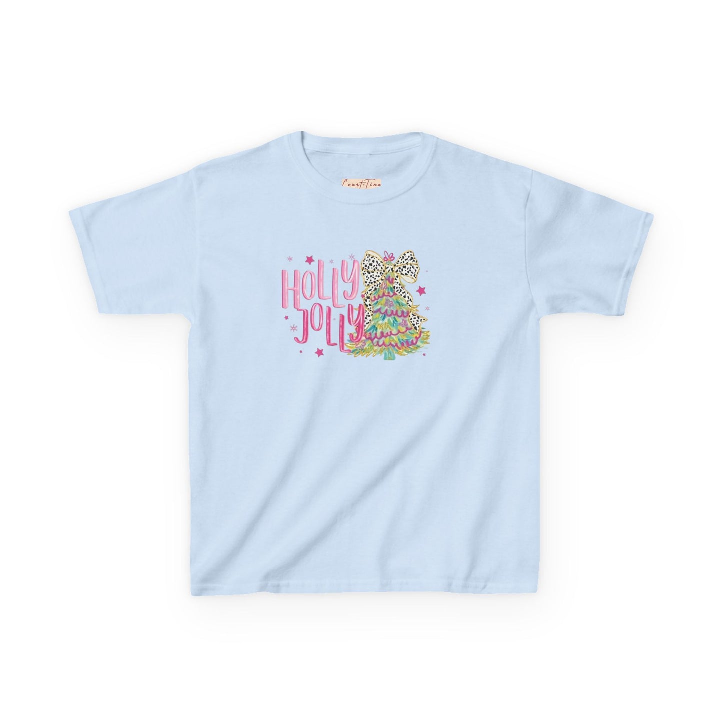 Holly Jolly Kids Tee, Festive Youth Shirt, Christmas Apparel, Fun Gift for Kids, Joyful T-Shirt for Celebrations