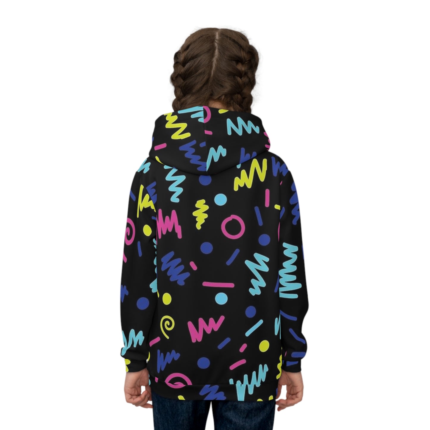 Colorful Kids Hoodie | Retro Abstract Design
