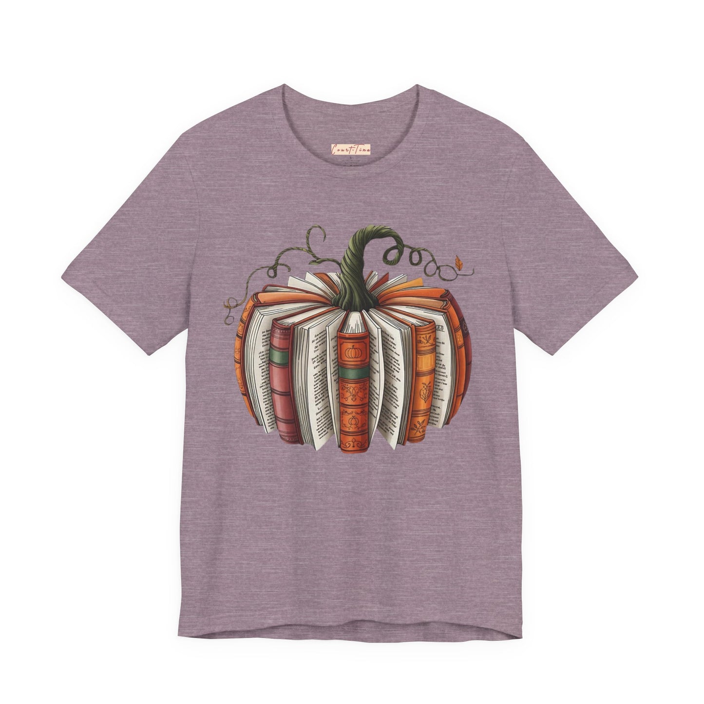 Fall Pumpkin Books Unisex Tee - Cozy Autumn T-Shirt for Book Lovers