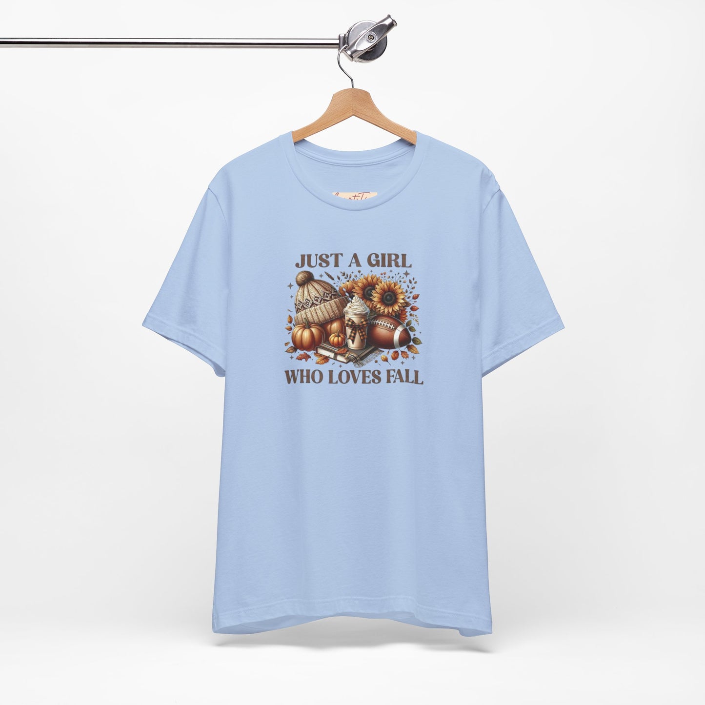 Fall Lover Tee, Just a Girl Who Loves Fall Shirt, Autumn Graphic Tee, Seasonal Sweatshirt, Cozy Fall Apparel, Thanksgiving Gift