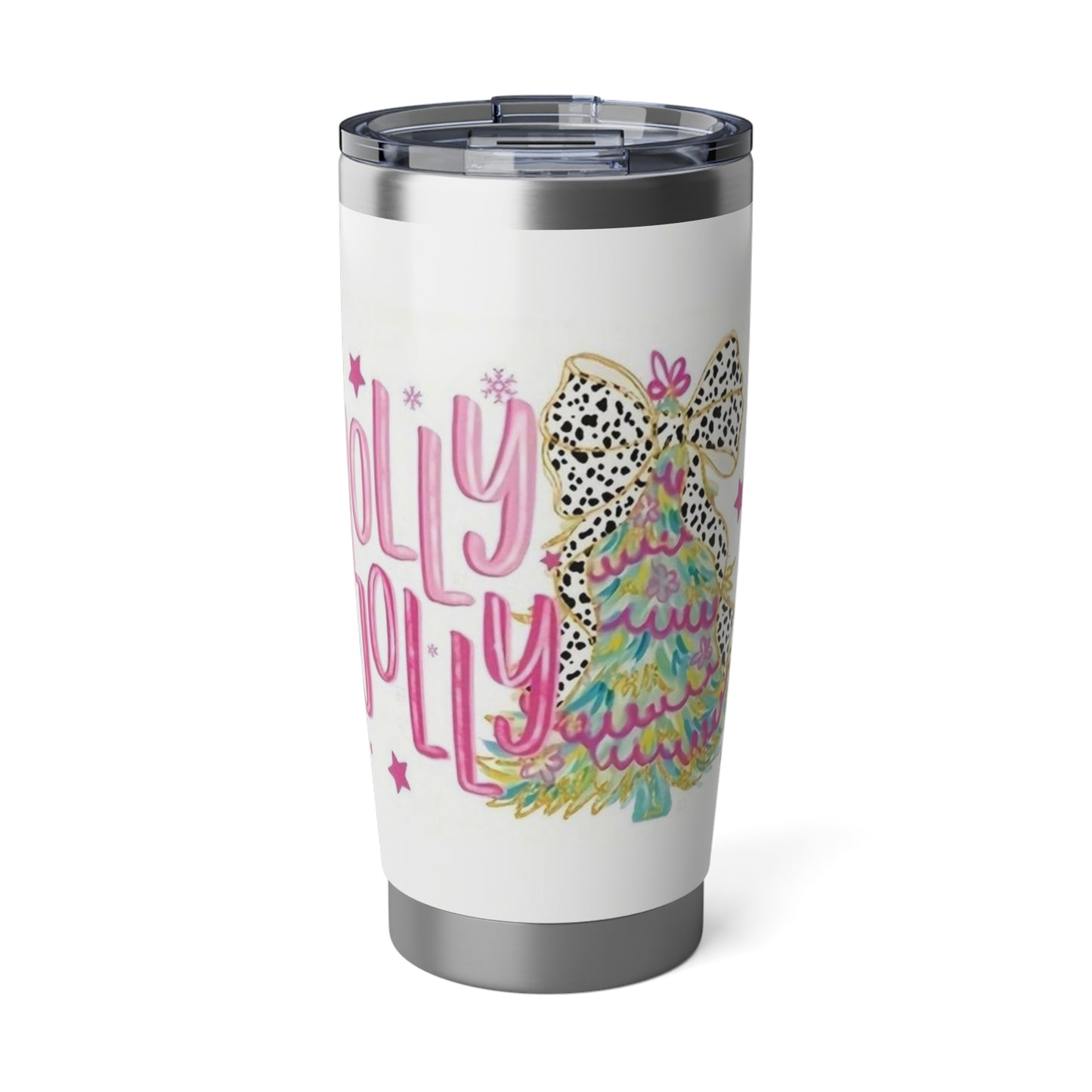 Holly Jolly 20oz Tumbler | Holiday Travel Mug, Christmas Gift, Eco-Friendly Cup, Reusable Drinkware, Cute Beverage Container