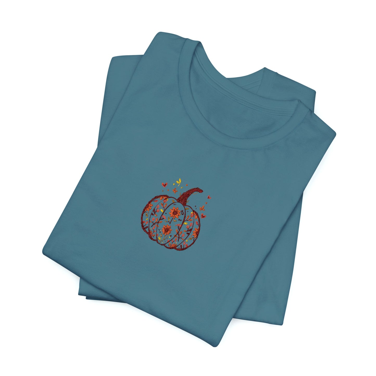 Pumpkin Embroidered Tee
