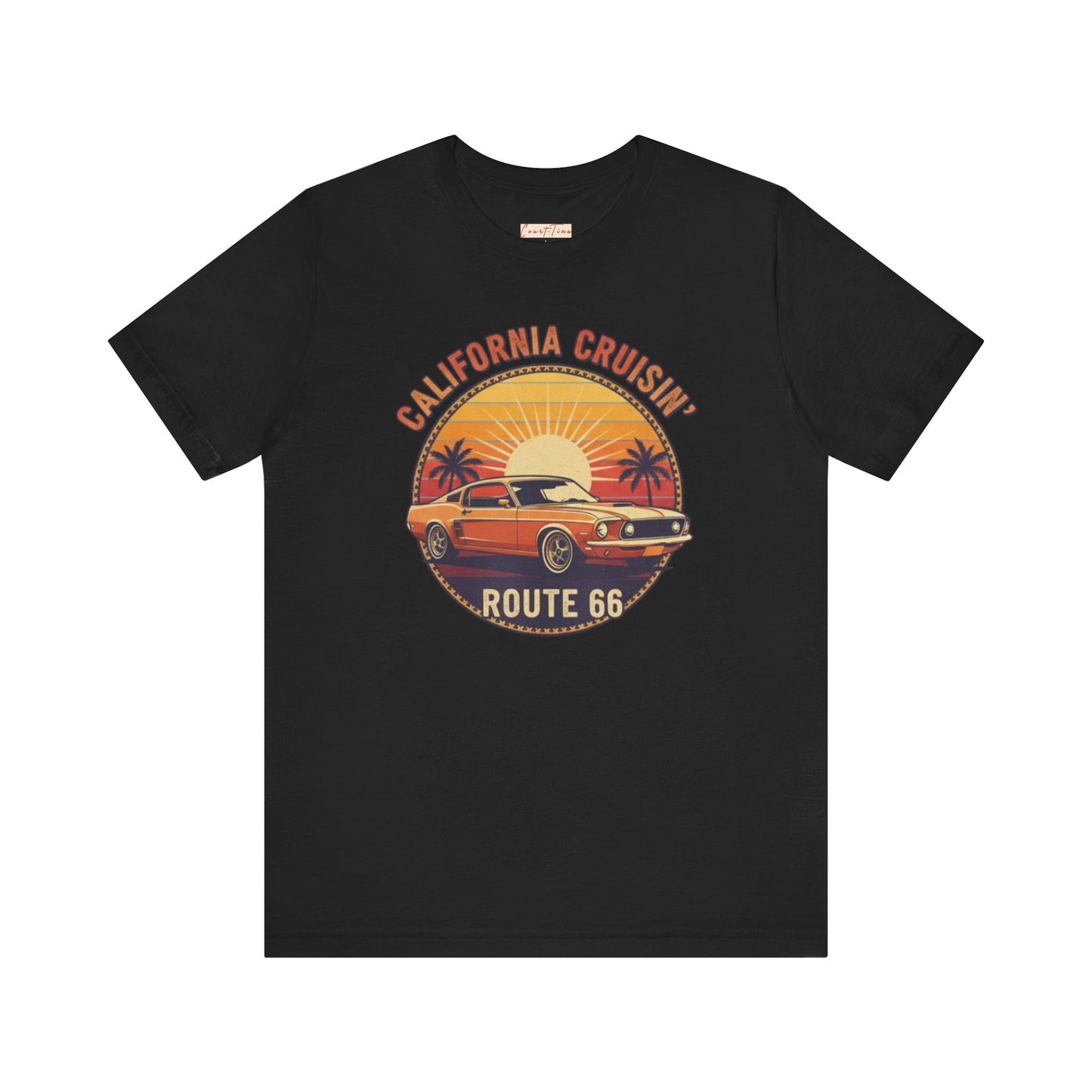 California Cruisin' Vintage Tee, Retro Car Shirt, Route 66 Graphic Tee, Perfect for Road Trips, Travel Lovers Apparel, Unisex T-Shirt