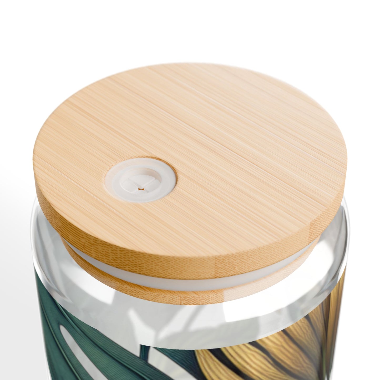 Tropical Sipper Glass, 16oz Tropical Sipper, Eco-Friendly Glass Drinkware, Summer Party Essentials, Gift for Plant Lovers, Home Bar Decor