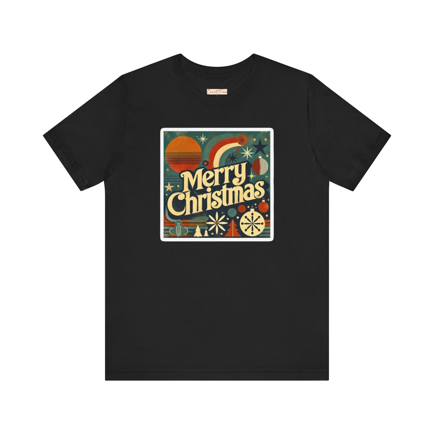 Vintage Retro Merry Christmas Unisex Short Sleeve Tee, Holiday Gift, Festive Shirt, Christmas Apparel, Casual Wear