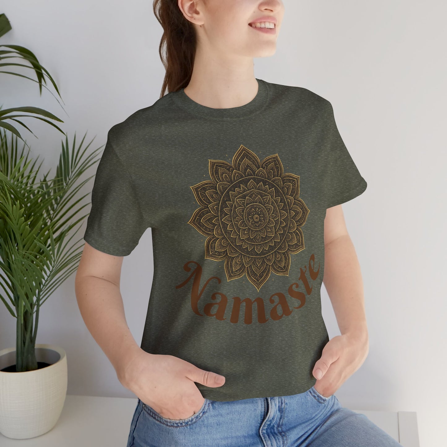 Bohemian Mandala Unisex Jersey Tee - Casual Wear, Graphic T-Shirt, Gift for Yoga Lovers, Spiritual Apparel, Everyday Comfort