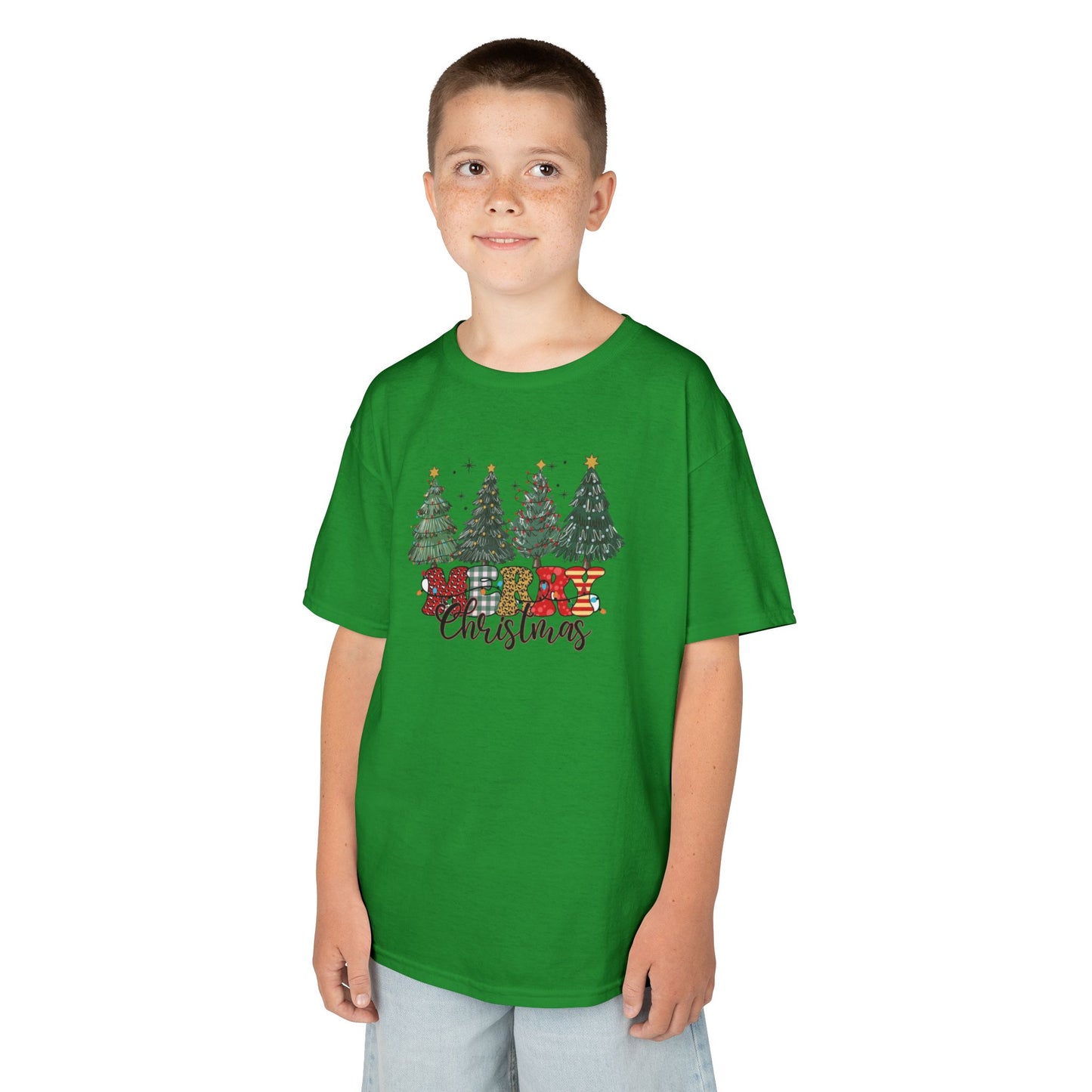 Merry Christmas Festive Kids Tee - Merry Christmas Design, Holiday Gift, Fun Family Outfits, Cute Christmas Apparel, Winter Merch
