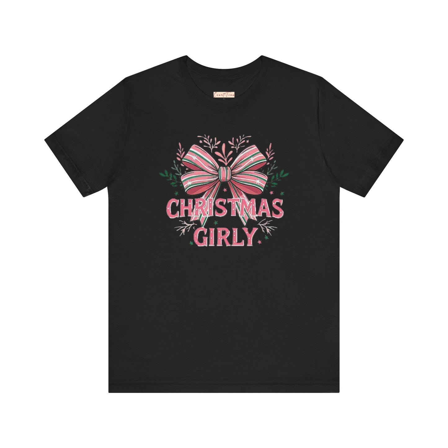 Christmas Girly Short Sleeve Tee, Holiday T-Shirt, Gift Idea, Festive Apparel, Seasonal Top, Christmas Outfit