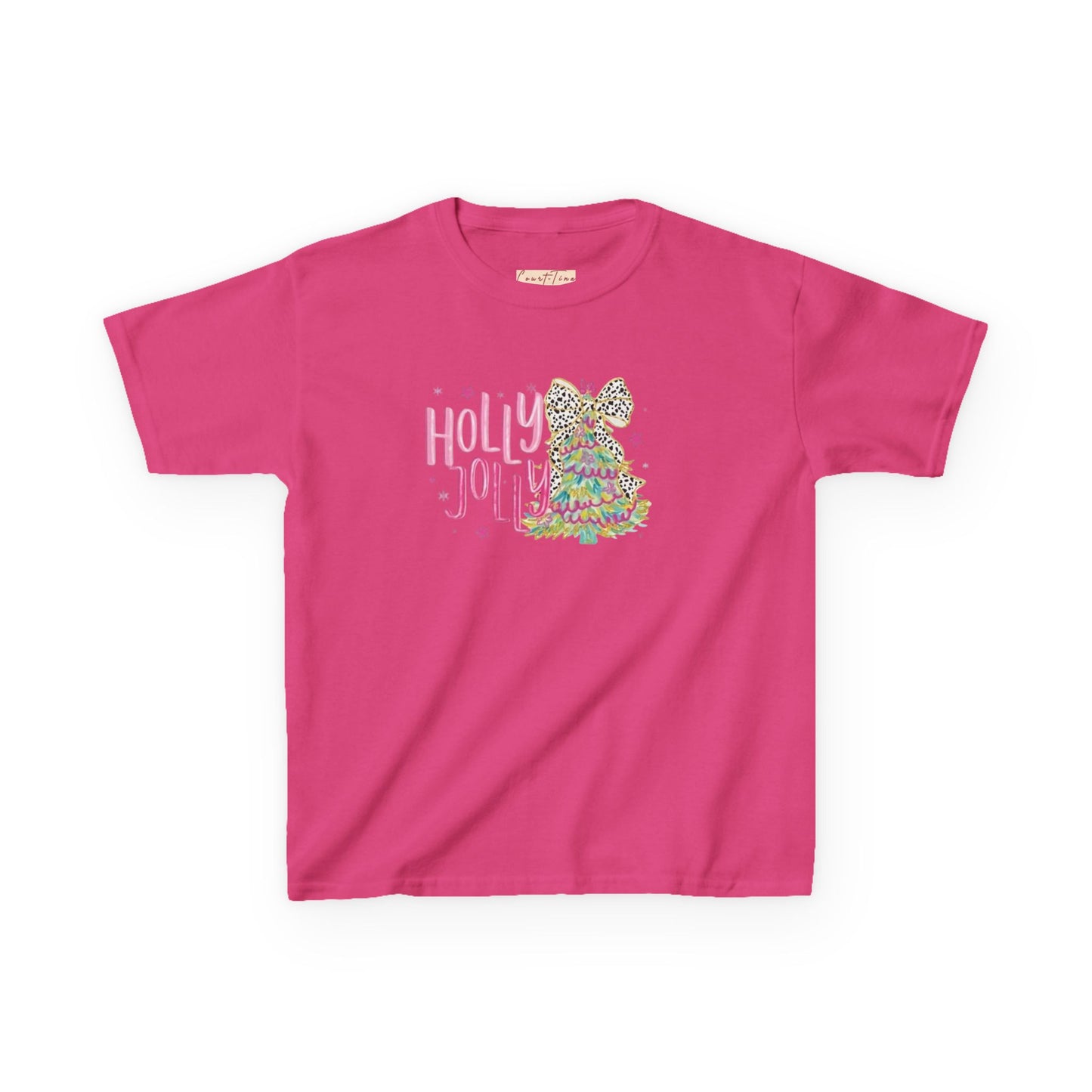 Holly Jolly Kids Tee, Festive Youth Shirt, Christmas Apparel, Fun Gift for Kids, Joyful T-Shirt for Celebrations