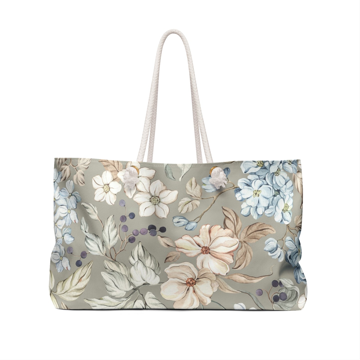 Elegant Floral Weekender Bag for Travel, Tote for Weekend Getaways, Gym, Beach, Spa, and Vacations
