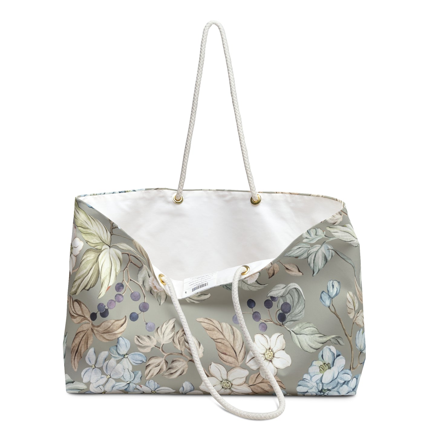Elegant Floral Weekender Bag for Travel, Tote for Weekend Getaways, Gym, Beach, Spa, and Vacations