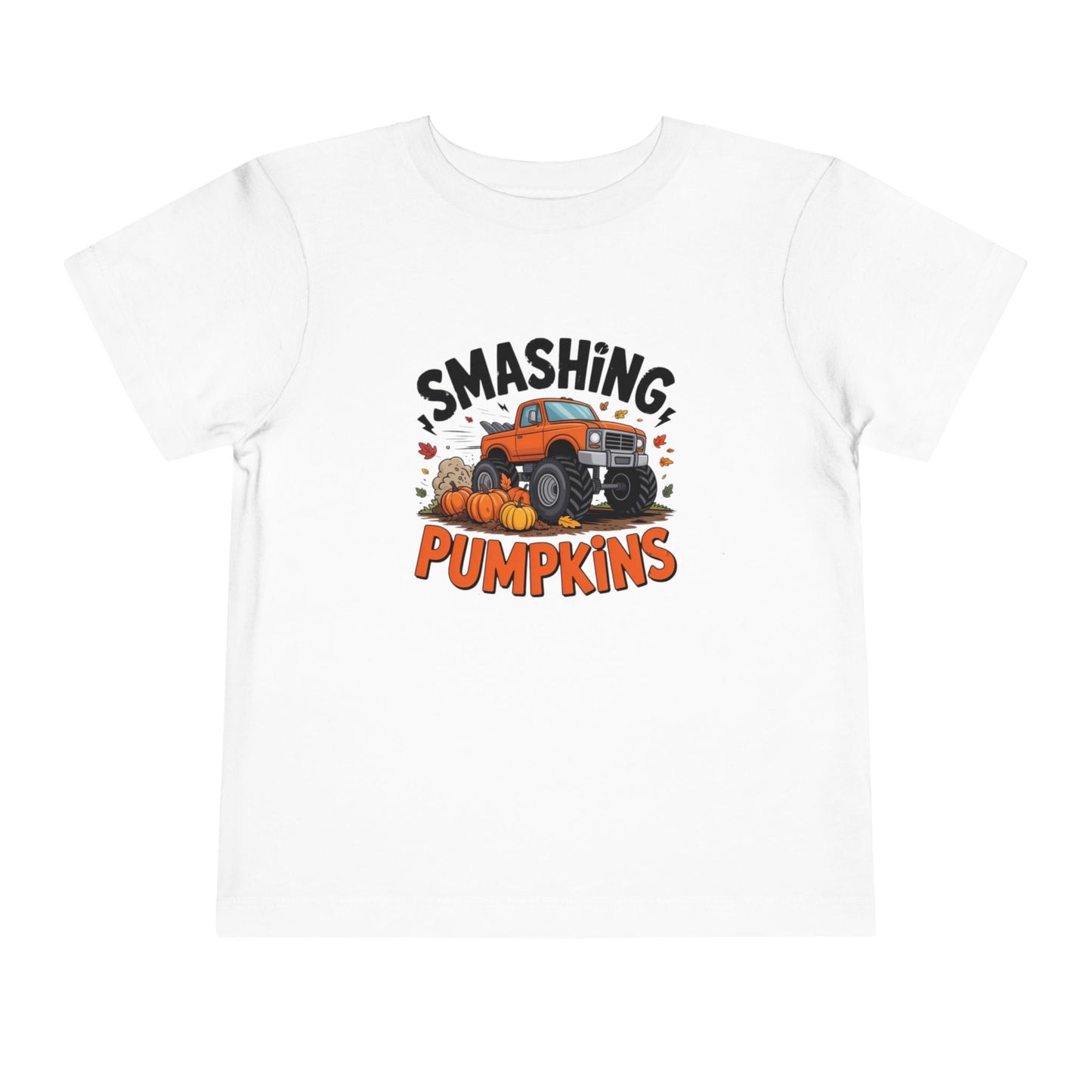Toddler Smashing Pumpkins Tee - Adorable 'Smashing Pumpkins' Graphic, Perfect for Fall, Halloween, Kids' Costume, Pumpkin Patch