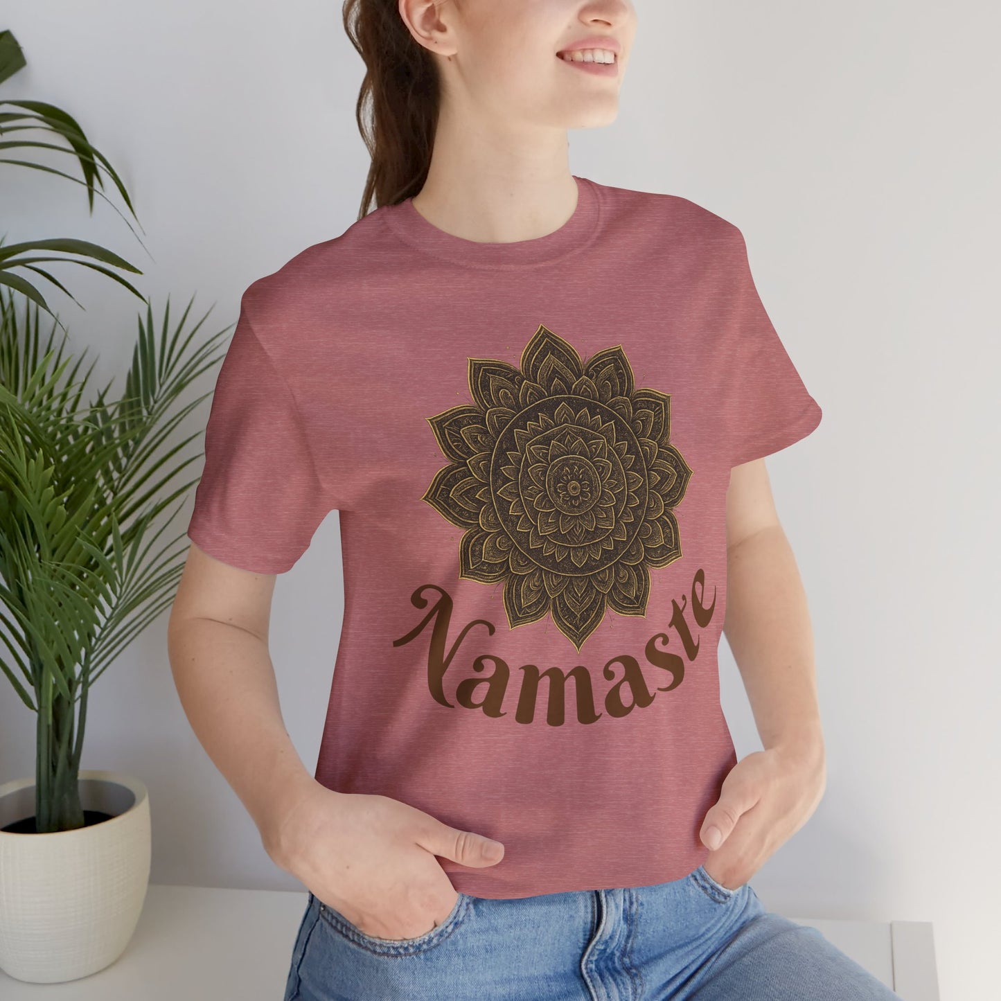 Bohemian Mandala Unisex Jersey Tee - Casual Wear, Graphic T-Shirt, Gift for Yoga Lovers, Spiritual Apparel, Everyday Comfort
