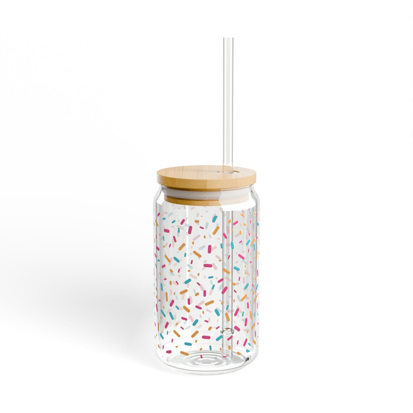Whimsical Sprinkle Sipper Glass - Fun Drinkware for Parties, Gifts, Home Decor, Summer Celebrations, Kid-friendly