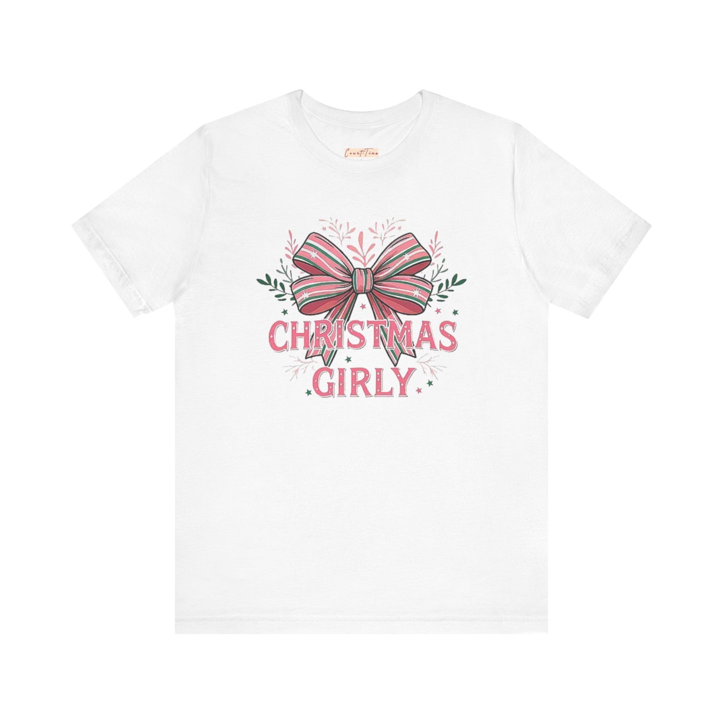 Christmas Girly Short Sleeve Tee, Holiday T-Shirt, Gift Idea, Festive Apparel, Seasonal Top, Christmas Outfit