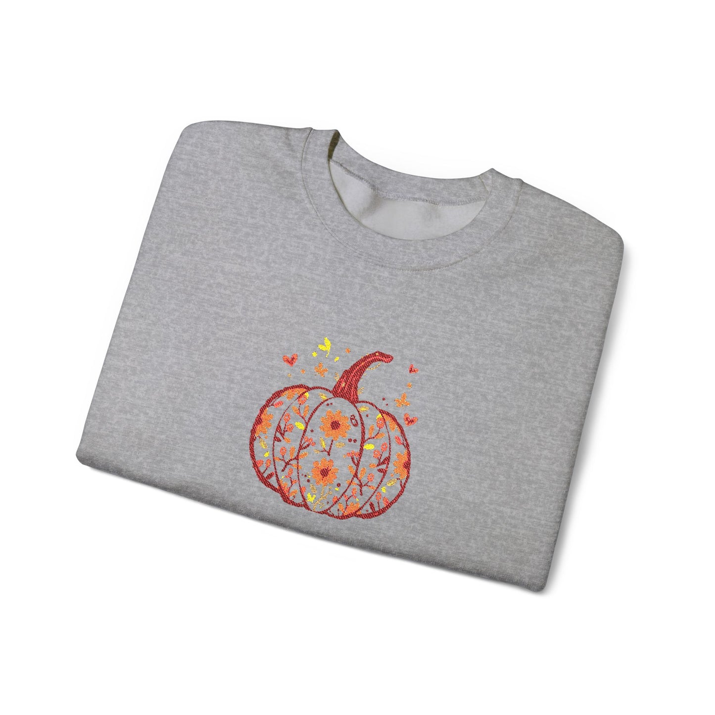 Embroidered Autumn Vibes Pumpkin Sweatshirt