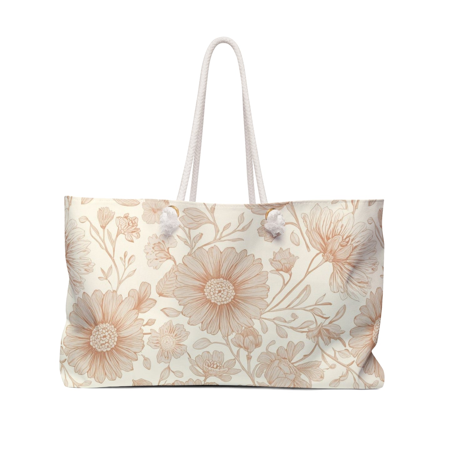 Floral Weekender Bag - Perfect for Travel, Beach Days, Yoga, Weekend Getaways, or as a Gift