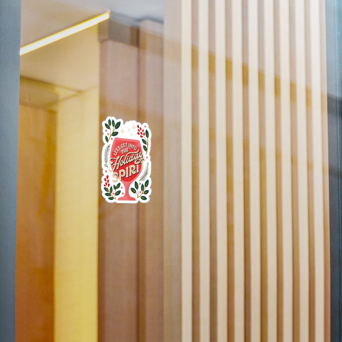 Holiday Spirit Vinyl Decals, Festive Stickers for Home Decor, Christmas Gift Accessories, Seasonal Decor, Party Supplies