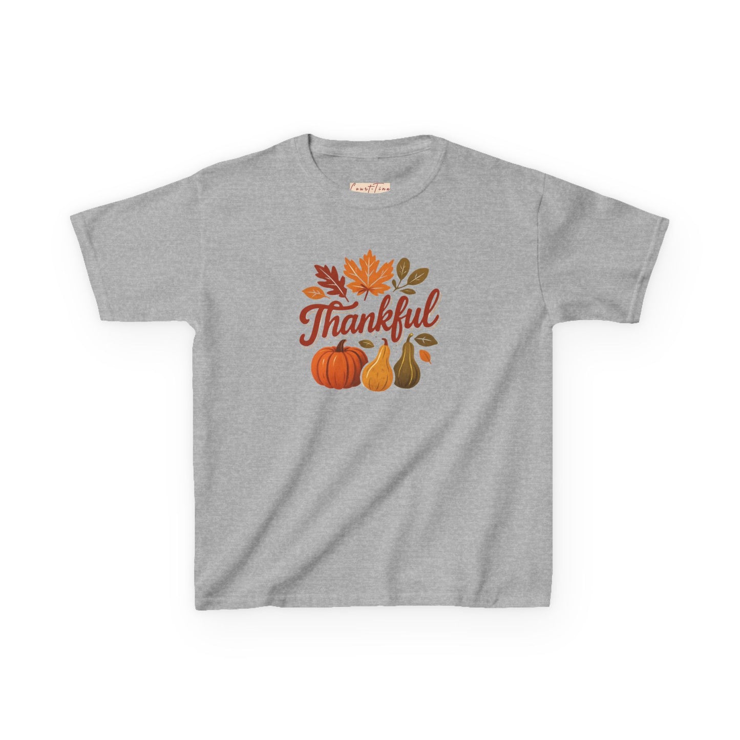 Thankful Kids Tee for Fall Celebrations, Autumn T-Shirt, Thanksgiving Apparel, Seasonal Kidswear, Family Gatherings Clothing