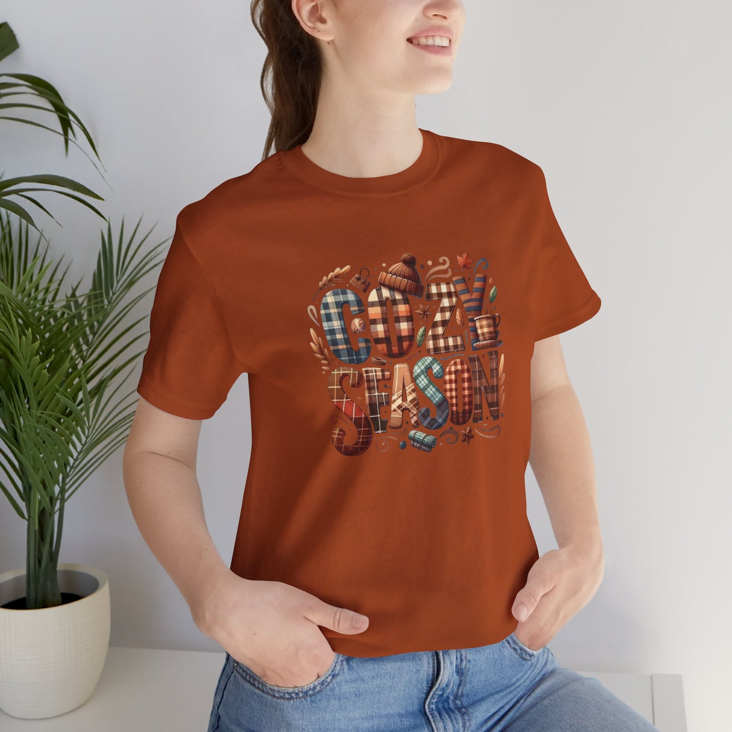 Cozy Season Tee, Comfortable Unisex Shirt for Fall, Autumn Outfit, Gift for Thanksgiving, Casual Wear, Seasonal T-Shirt
