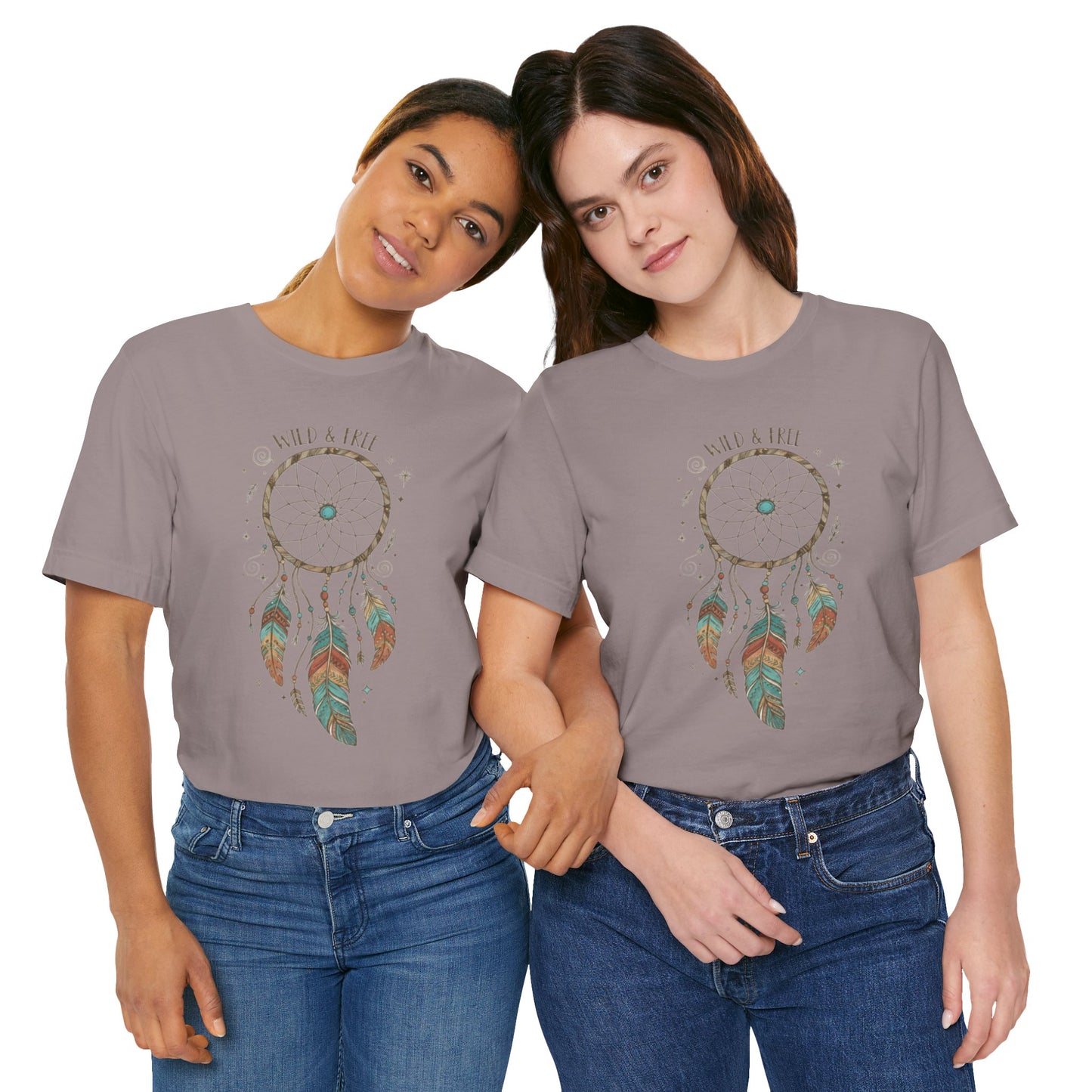 Dreamcatcher Graphic Tee, Wild & Free Shirt, Boho Style Top, Gift for Nature Lovers, Casual Everyday Wear