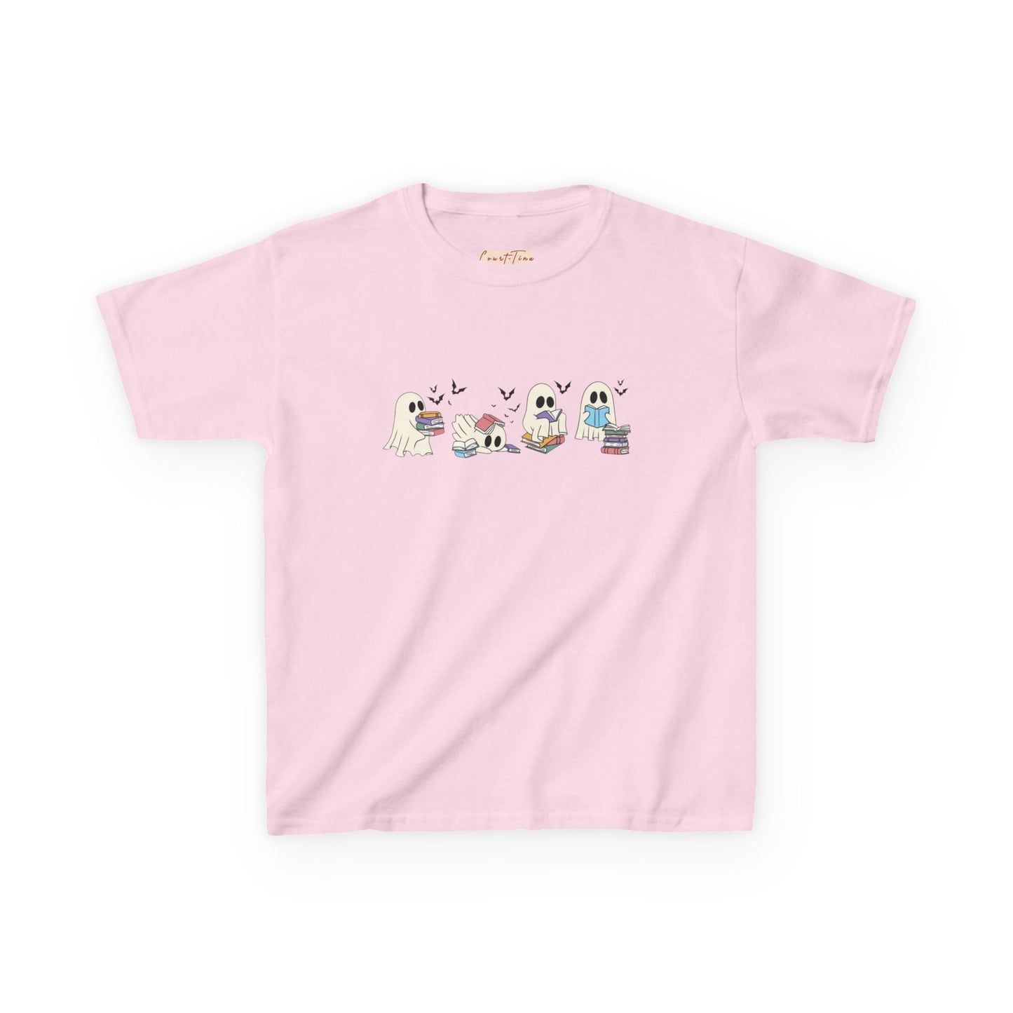 Kids Tee - Reading Ghost Fun & Playful Cotton Shirt for Boys & Girls, Kids' Gift, Birthday, Everyday Wear, Cute Animal Design