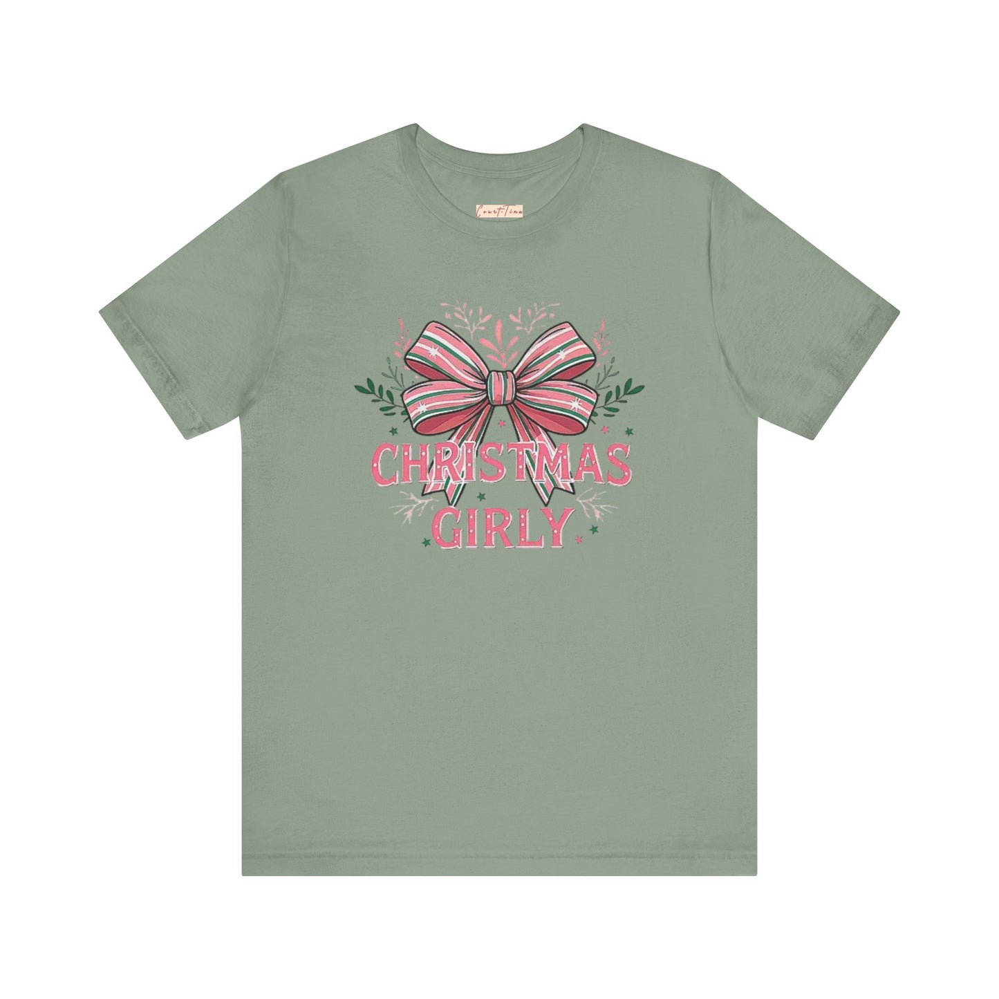 Christmas Girly Short Sleeve Tee, Holiday T-Shirt, Gift Idea, Festive Apparel, Seasonal Top, Christmas Outfit