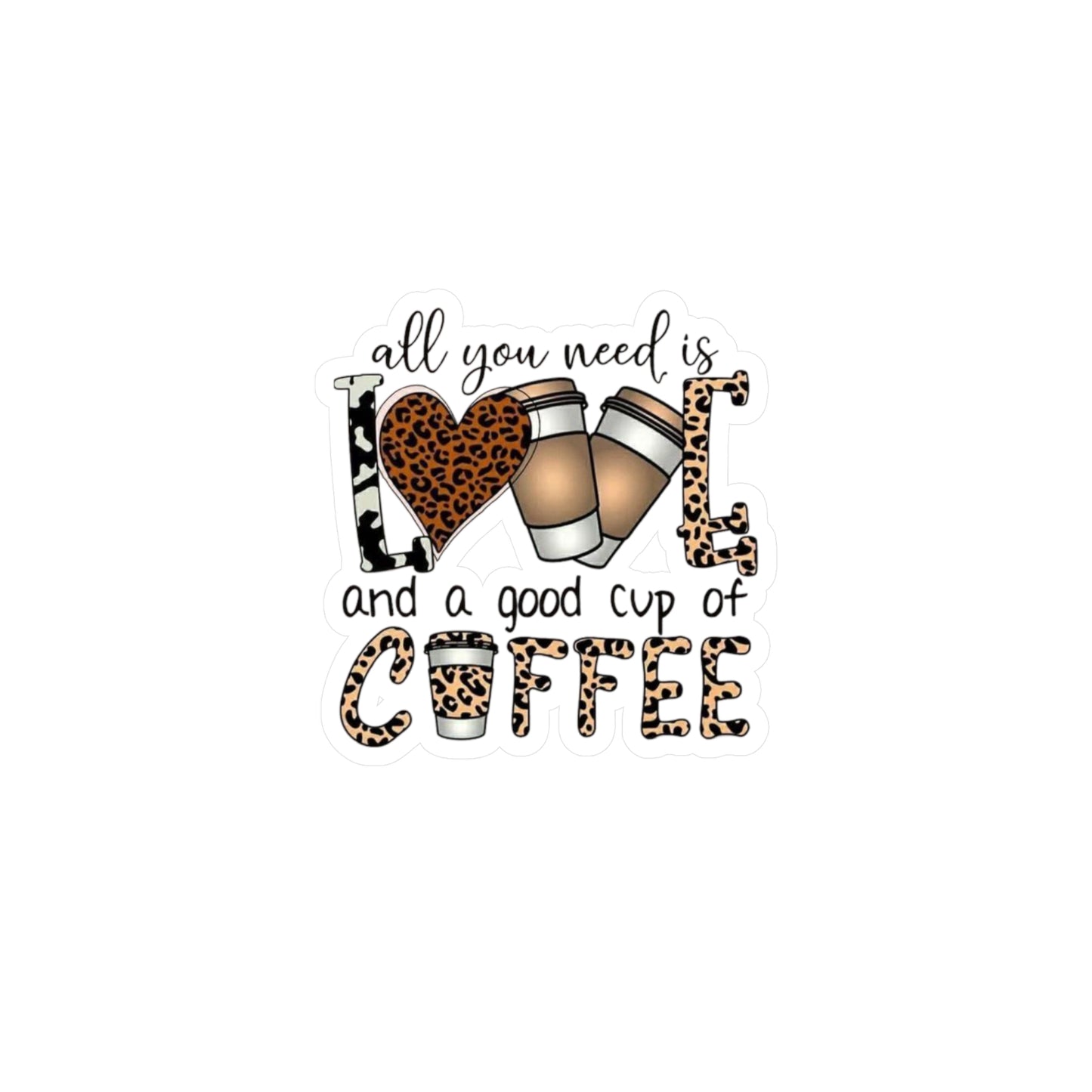 Coffee Lover's Kiss-Cut Vinyl Decals