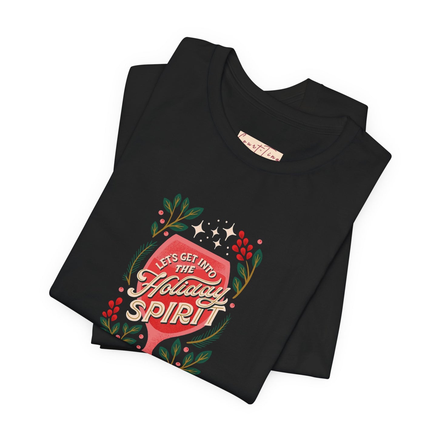 Holiday Spirit Short Sleeve Tee - Unisex Jersey T-Shirt, Festive Casual Wear, Christmas Gift, Family Gatherings, Seasonal Apparel