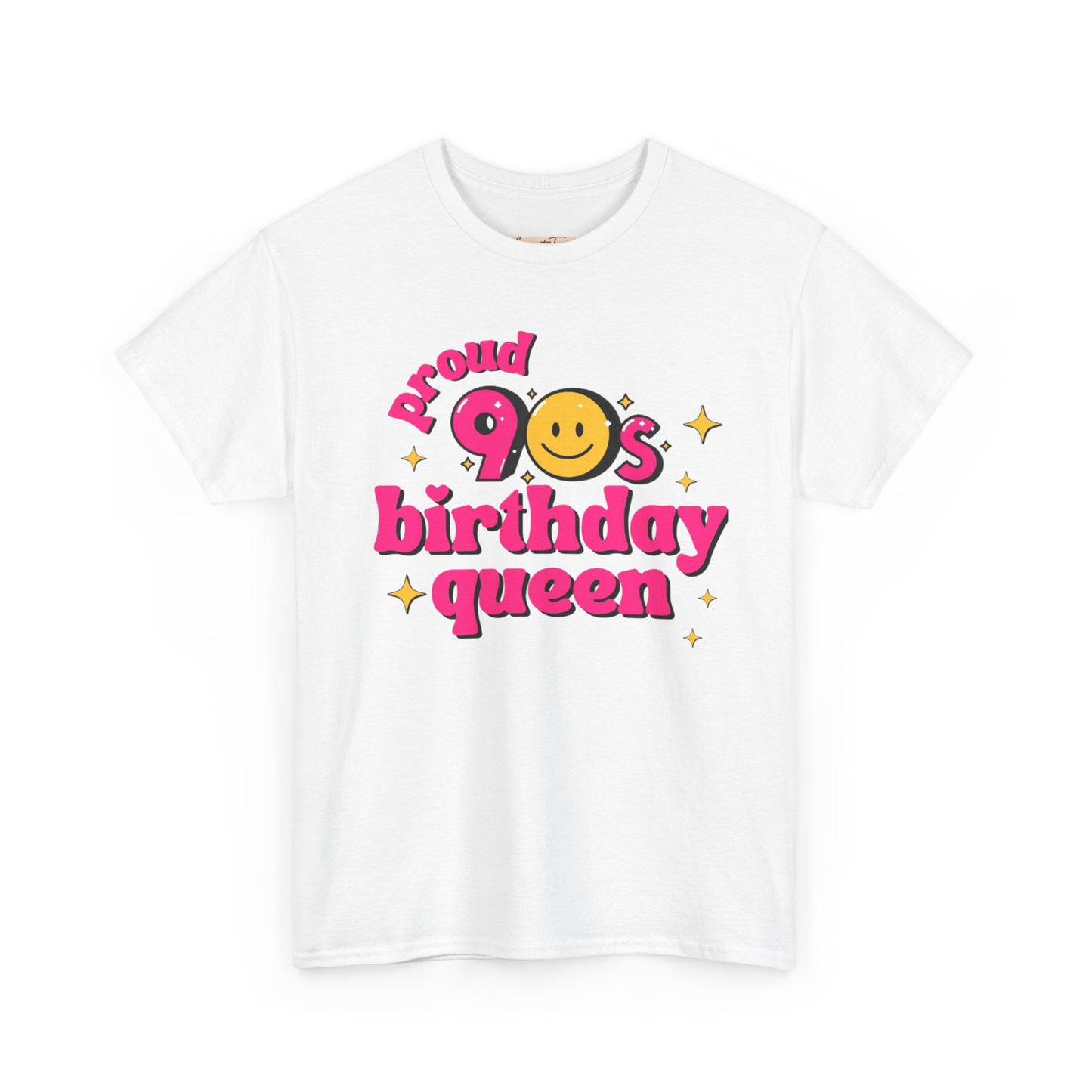 Proud 90s Birthday Queen Tee, Retro T-Shirt, 90s Nostalgia Gift, Unisex Cotton Tee, Birthday Celebration Shirt, Vintage Style Top