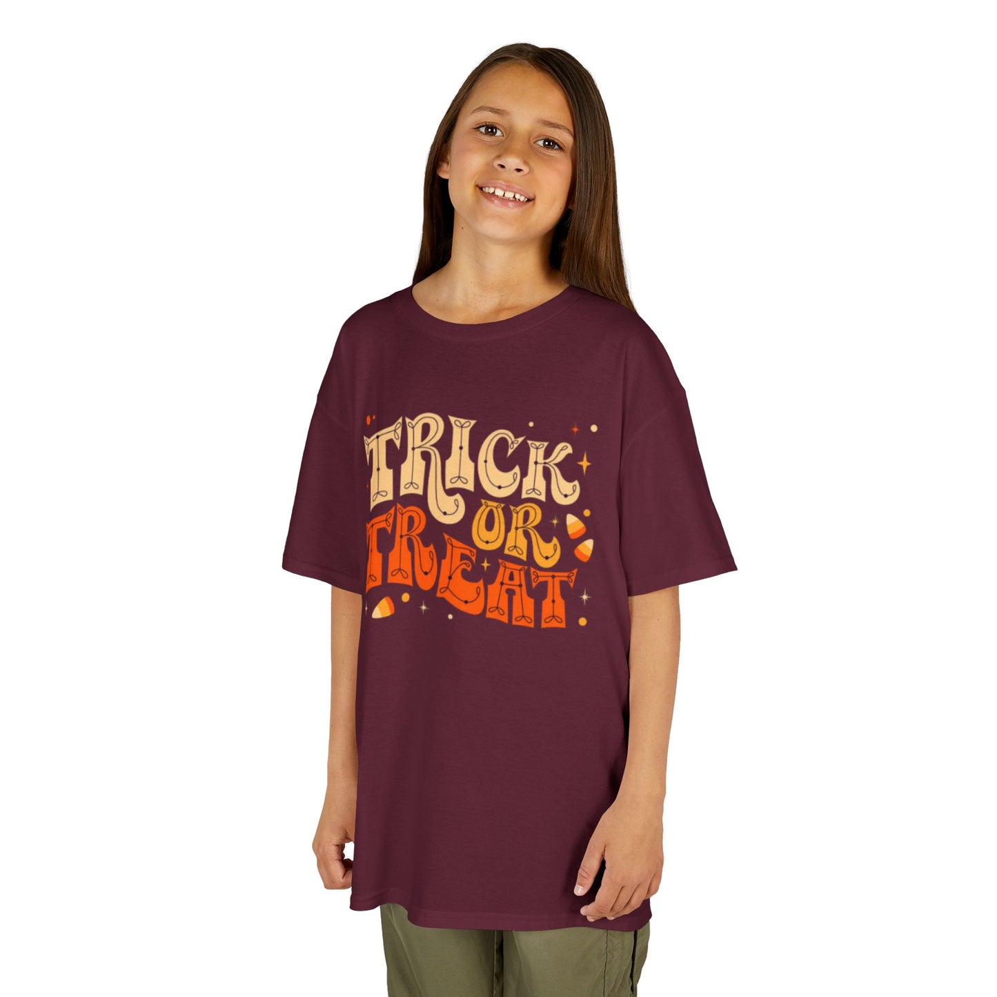 Kids Halloween Tee, Trick or Treat T-Shirt, Halloween Costume Shirt, Spooky Kids Apparel, Fall Festivity Tee
